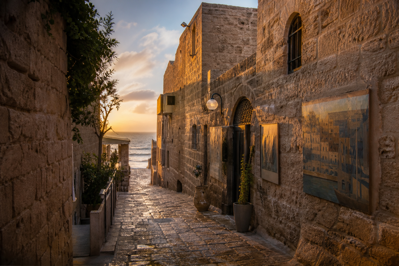 Old Jaffa port alleyways